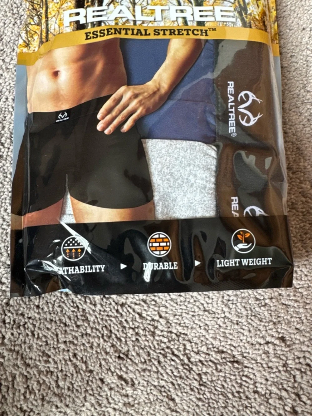 Realtree Boxer Briefs 3 Pack SIZE S Essential Stretch Performance NWT